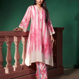 Blush Pink Floral Silk Co-Ord Set