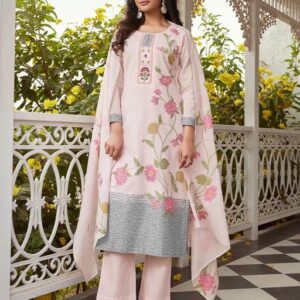Petal Pink Woven Cotton Suit Set